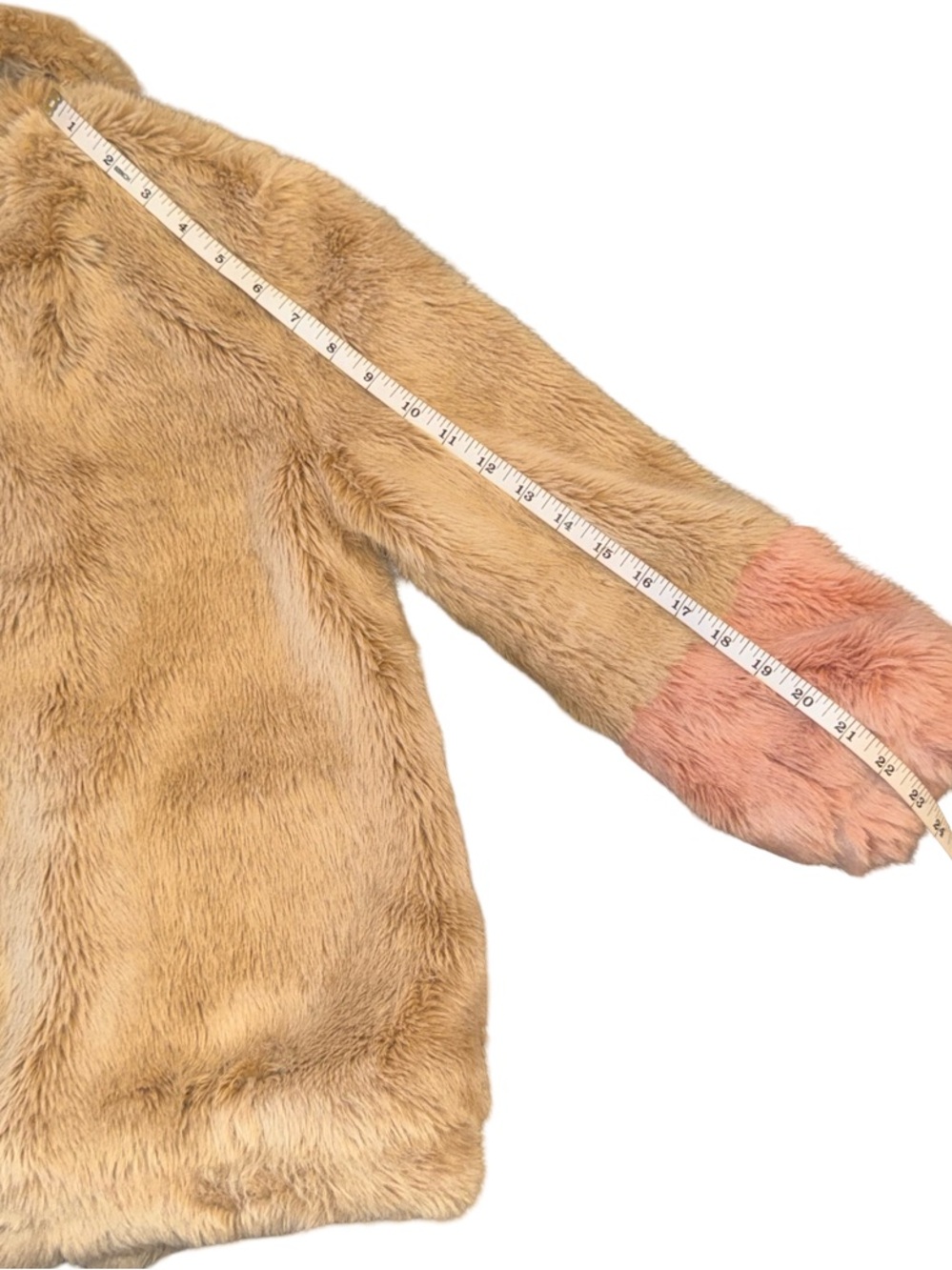 Zara Girls Faux Fur Coat Tan & Pink Size 10 (140 cm) - Picture 11 of 17